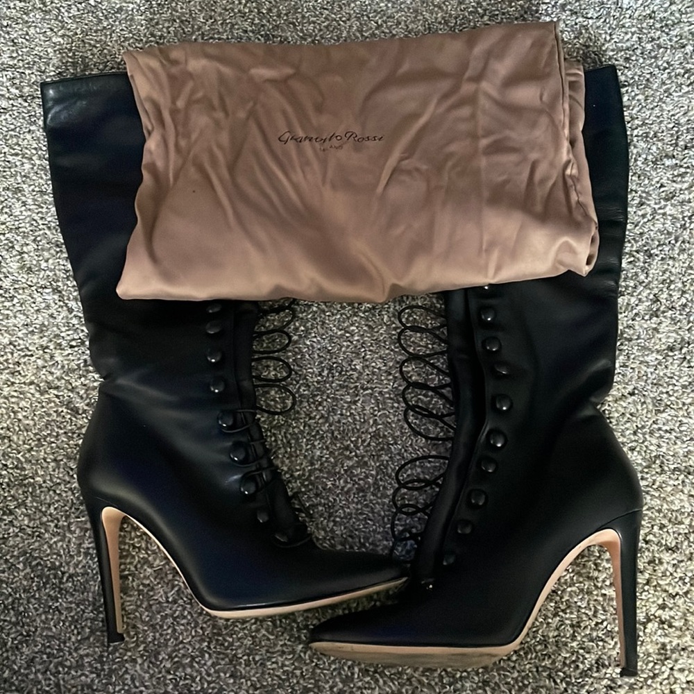 Gianvito rosi black tall boots size 39